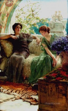 Unwelcome Confidences Romantic Sir Lawrence Alma Tadema Oil Paintings